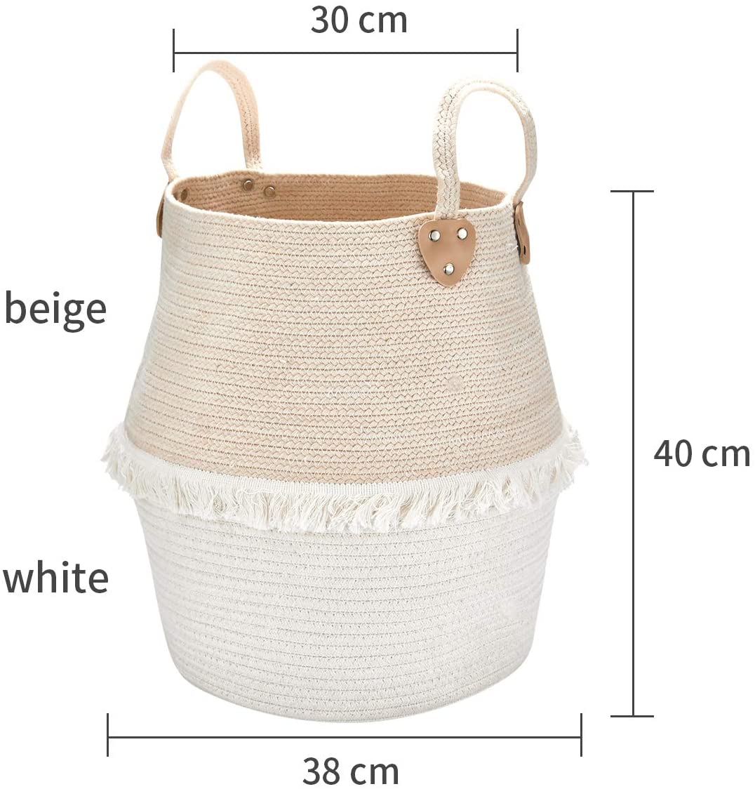 La Jolíe Muse Wäschekorb Aufbewahrungskorb aus Baumwolle Seil2